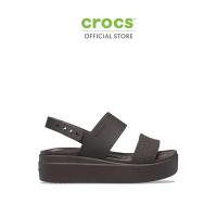 ราคา CROCS รองเท้าแตะผู้หญิง BROOKLYN CROCO LOW WEDGE รุ่น 208585206 ESPRESSO (21876453807)