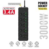 ราคา ปลั๊กไฟ ปลั๊กรางไฟ ปลั๊กไฟ 3 ตา มี 3 7ช่อง มีUSB 3000W มีมอก รางปลั๊กไฟ ปลั๊กUSB ปลั๊กพ่วง ปลั๊กอเนกประสงค์ สายเคเบิลยาว 2 เมตร ปลั๊กไฟมาตรฐาน (22052018348)