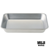 ราคา มูจิ ถาดสแตนเลสสำหรับใช้ในครัว MUJI Stainless Steel Vat S Approx 21 x 17 x 3 cm (21953299614)