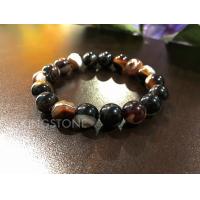 ราคา Agate กำไลหิน อาเกต สีน้ำตาลดำ กำไลนำโชค พลังแห่งความเชื่อมั่น (21087633893)