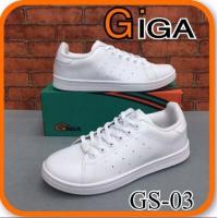 ราคา รองเท้านักเรียนหนังสี่ขาว GIGA GS 03 สี่ขาวรองเท้าพละ (8592446565)