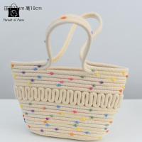 ราคา Pursuit of Purse กระเป๋าสะพายไหล่กระเป๋าผ้าคอตตอนลายฉลุแบบใหม่ฤดูร้อนความจุขนาดใหญ่กระเป๋าสานฟางสไตล์ฝรั่งเศสกระเป๋าชายหาดสำหรับวันหยุดพักผ่อนริมทะเลสำหรับผู้หญิง (21829761690)