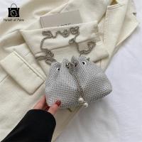 ราคา Pursuit of Purse กระเป๋าสะพายข้างกระเป๋าใส่ถังเชือกรูดประดับเพชรสำหรับผู้หญิงกระเป๋าใส่เพชรประดับเพชรประดับเพชรประดับเพชรประดับเพชรประดับสูงสไตล์ระเบิดสายโซ่กระเป๋าสะพายข้าง (21816661474)