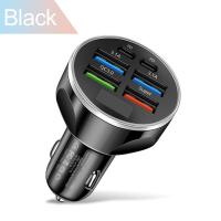 ราคา Toocki 100W 6พอร์ตที่ชาร์จแบตในรถ Type C ที่ชาร์จไฟรวดเร็ว USB PD ตัวแปลงที่ชาร์จโทรศัพท์ในรถยนต์ Type C สำหรับ iPhone ซัมซุงฮัวเหว่ยเสี่ยวหมี่ (21898246610)