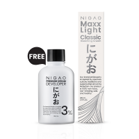 ราคา ฟรี Developer NIGAO 3 Maxx Light ครีมฟอก 3 สูตรจากนิกาโอะ แม็กซ์ไลท์ครีม ฟอกสีผม กัดสีผม สีย้อมผม 100 ml (21976060111)