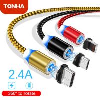 ราคา Tonha แม่เหล็กไมโครสาย USB สำหรับ iPhone Samsung Android อย่างรวดเร็วชาร์จแม่เหล็กชาร์จ USB Type C เคเบิ้ลโทรศัพท์มือถือสายไฟลวด (2187328039)
