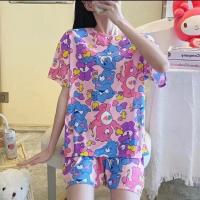 ราคา พร้อมส่ง ชุดนอนลายการ์ตูนน่ารักๆ ชุดนอน ชุดนอนผู้หญิงแขนสั้นพิมพ์ลายการ์ตูนสไตล์เกาหลีน่ารัก ชุดนอน ทุกตัวเป็นฟรีไชค์ค่ (21803727860)