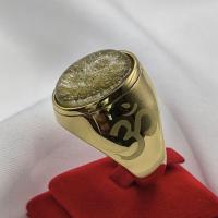 ราคา แหวนไหมทอง ข้างแหวนเป็นสัญลักษณ์โอม เป็นเนื้อสแตนเลสแท้ 100 (21886980406)