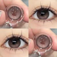 ราคา 1คู่ลด 10 2คู่ลด 20 100 600 คอนแทคเลนส์สีกรองแสงคอนเทค Grey Brown ค่าสายตาปกติ Contact Lens 14 5mm (21915817707)