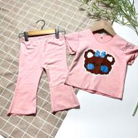 ราคา ชุดเซทขาม้า ชุดเด็กผ้าเรย่อน เสือแขนสั้นกับกางเกงขาม้า 14สี (20935027082)