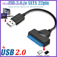 ราคา Moito USB 2 0ถึง SATA 22 PIN LAPTOP Hard Disk Drive SSD ADAPTER CONVERTER CABLE (20366907804)