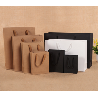 ราคา PK พร้อมส่ง ถุงหิ้วกระดาษ ถุงกระดาษใส่ของ ถุงกระดาษคราฟท์ ถุงกระดาษมีหูหิ้วร้อยเชือก ถุงกระดาษสีขาว (18927268531)