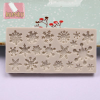 ราคา MUNIU คริสต์มาสเกล็ดหิมะรูปแบบซิลิโคนแม่พิมพ์ช็อกโกแลตเค้กอบไม่ติด (21014867567)