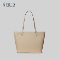 ราคา Polo Ralph Lauren กระเป๋าผู้หญิง Crosshatch Leather Medium Karly Tote รุ่น WALRBAG0G620254 สีเบจ (21846442523)