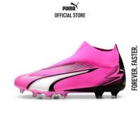 ราคา PUMA FOOTBALL รองเท้าฟุตบอลไร้เชือก ULTRA MATCH FG AG สีชมพู FTW 10775901 (21959693744)