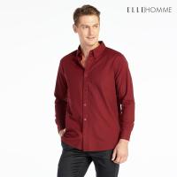 ราคา ELLE HOMME เสื้อเชิ้ตแขนยาว คอปกเชิ้ต ทรง REGULAR สีแดงไวน์ W8B675 (21697114122)