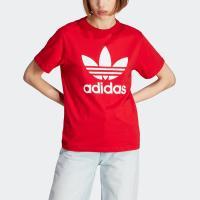 ราคา adidas ไลฟ์สไตล์ เสื้อยืด Adicolor Classics Trefoil ผู้หญิง สีแดง IK4038 (21454209097)