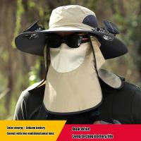 ราคา SENCHI丨หมวกขอบใหญ่ของผู้ชายชาร์จพลังงานแสงอาทิตย์แบตเตอรี่ลิเธียมอายุการใช้งานยาวนานหมวกติดพัดลมลมแรงกันแดด Topi Bucket แห้งเร็ว (21898918158)