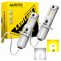 ราคา AUXITO 2ชิ้นหลอดไฟ LED H3ขนาดเล็กไฟหน้ารถไม่มีพัดลม H3หลอดไฟ LED ไฟตัดหมอกสีเหลืองหลอดไฟส่องสว่าง DRL สีขาวไฟหน้ารถรถ DC 12V (21759278215)