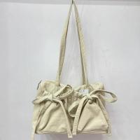 ราคา พร้อมส่งจากไทย กระเป๋าผ้าร่มงานน่ารักมาก แต่งผูกโบว์ด้านหน้าจุของได้เยอะ S067 (21642870494)