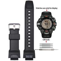 ราคา อุปกรณ์เสริมนาฬิกาเหมาะสำหรับ Casio Protrek Prg270 PRG 270บุรุษกันน้ำสำหรับกีฬาสายนาฬิกาสร้อยข้อมือหัวเข็มขัดหมุดยึดยาง (21630362094)