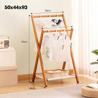 ราคา YONUO รางแขวนผ้า ราวแขวนผ้าพร้อมชั้นวาง ราวแขวนผ้าไม้ ราวแขวนเสื้ออเนกประสงค์ ราวแขวนผ้าไม้ขนาดใหญ่ (21278864455)