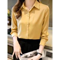 ราคา เสื้อเชิ้ตไหมอิตาลี กระดุมคู่ ผ้าไม่ยับง่าย ใส่สบาย ไม่ร้อน สีตุ่นทันสมัย (19118930050)