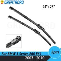 ราคา Wiper Front Wiper Blades For BMW 5 Series 520i 523i 525i 528i 530i E60 E61 2003 2010 Windshield Windscreen Window 24 23 (22015233810)