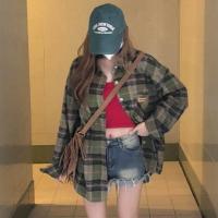 ราคา พร้อมส่งจากไทย ST2942เสื้อกันแดดส์ เสื้อเชิ้ตลายสก๊อตแขนยาวผู้หญิงสไตล์ย้อนยุค สีเขียว สีชมพู ผ้าฝ้ายใส่สบาย (19661549711)