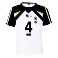 ราคา LZ59 Haikyuu Cosplay Costume Short Sleeve Fukurodani T shirt High School Akaashi Keiji Bokuto Tee Sport Uniform Sportswear L59Z (21482691603)