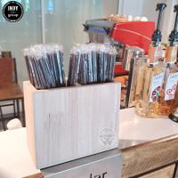 ราคา กล่องไม้ใส่หลอดกาแฟ ที่ใส่หลอดกาแฟ กล่องใส่หลอดกาแฟ Osa (21986903464)