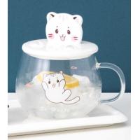 ราคา แก้วน้ำ แก้ว แก้วใส แก้วการ์ตูนแมว แก้วแบบมีหูจับ แก้วน้ำพร้อมฝาปิด แก้วน้ำน่ารักๆ (11959279542)