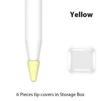 ราคา 6แพ็ ฝาครอบปลายดินสอซิลิโคนกันลื่น คสำหรับ Apple Pencil 1 Pencil 2 Nib Protector Silicone Tip Cover (11966158392)