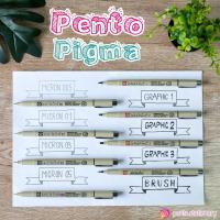 ราคา ปากกาพิกม่า ซากุระ สีดำ หัวเข็ม หัวพู่กัน กราฟฟิค PICMA SAKURA (423667129)