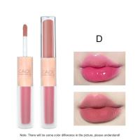 ราคา Extraction กันน้ำยาวนานลิปเคลือบริมฝีปากสี2in1ลิปกลอสกระจกลิปสติกเนื้อแมท CACE double ended lip glaze water gloss glaze เนื้อแมทกำมะหยี่ลิปโคลน (21963189142)
