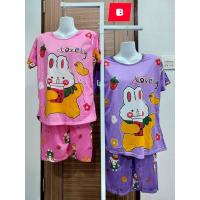 ราคา ชุดนอนคอกลมฟรีไซส์ แขนสั้น ขาสั้น คละลาย คละสี (21892565588)