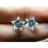 ราคา พลอย เพชรรัสเซีย รูปดาว ไฟดี STAR CUBIC ZIRCONIA WHITE 4x4mm GEMSTONE STONE 2 PCS (9115028183)