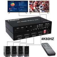 ราคา HDMI Matrix 4x2 Switch 4 HDMI in 2 HDMI out HDMI Splitter with Audio OutRemote Control Support CEC Deep Color 30bit 36bit Support 1080P 3D CV0103 (21682609655)
