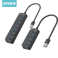 ราคา KIVEE USB HUB 4 7 Port USB 3 0 Splitter With Micro USB Power Port Multiple High Speed OTG Adapter for Computer Laptop Accessories (21786466958)