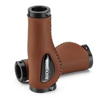 ราคา ROCKBROS Bicycle Handlebar Aluminium Alloy Silica Gel Leather Shockproof Bike Grips MTB Road Cycling Grip (13826899569)