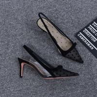 ราคา Queenie รองเท้าแตะผู้หญิงรองเท้าซิงเกิ้ลรองเท้าส้นสูงและแหลมส้นเท้าบางตาขายลายจุดใหม่สไตล์นางฟ้าปากตื้น (21741552695)