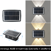 ราคา Outdoor LED Solar Wall Light Outdoor Decoration Garden Courtyard Landscape Villa Household Wall Light Waterproof Up and Down Light Outdoor Decoration Wall Light Solar จัดส่งจากกรุงเทพฯ (21954729888)