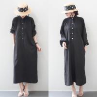 ราคา New เดรสเชิ้ตคอจีน แขนยาวสาวอวบ Free size 36 46 นิ้ว ใส่ได้ ใส่สวย หน้าผ้า 48 นิ้ว ผ้าด็อบบี้เนื้อดี (22015008863)