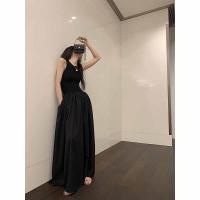 ราคา ชุดเดรสสายเดี่ยวรัดเอวสีขาวออกแบบพิเศษสไตล์ออริจินัลสำหรับผู้หญิงชุดเดรสยาวเรียบหรูใส่ไปพักผ่อนริมทะเลสไตล์ฝรั่งเศสแบบใหม่ฤดูร้อน (21881283139)