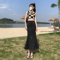 ราคา พร้อมส่ง กระโปรงยีนยาว กะโปรงยีนส์เอวสูง กระโปรงยาวสไตล์เกาหลี กระโปรงยีนส์ยาวผ้ายืดได้นุ่มสุดๆ กระโปรง ทรงหางปลา ทรงสวยโชว์หุ่นเข้ารูป (21564280697)