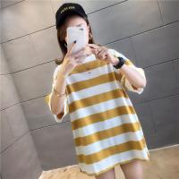 ราคา เสื้อยืดลายขวางแขนสั้นสตรีเกาหลี T4 H W shop (22050223998)