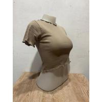 ราคา เสื้อครอปคอหยักแขนหยักชายหยักแขนสั้น เอวลอย ผ้าร่อง เสื้อครอปแขนสั้น แขนหยัก ชายหยัก ผ้าร่อง เสื้อสายฝอ ครอปชายหยัก (19316951966)