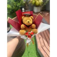 ราคา ช่อหมีบัณฑิต8 10 นิ้ว ใส่ชุดบัณฑิต เหมาะกับบัณฑิตน้อย (21450074371)