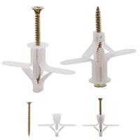 ราคา 50ชุด พุกผีเสื้อพลาสติก พร้อมสกรู พุ๊กผีเสื้อยิบซั่มพร้อมสกรู พุกร่ม พุ๊กผีเสื้อ พร้อมสกรู (21601952902)