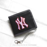 ราคา NY ปักโลโก้ WL2F กระเป๋าสตางค์ 2 พับพร้อมโซ่ ช่องใส่เหรียญ กระเป๋าสตางค์เด็ก (19473510156)